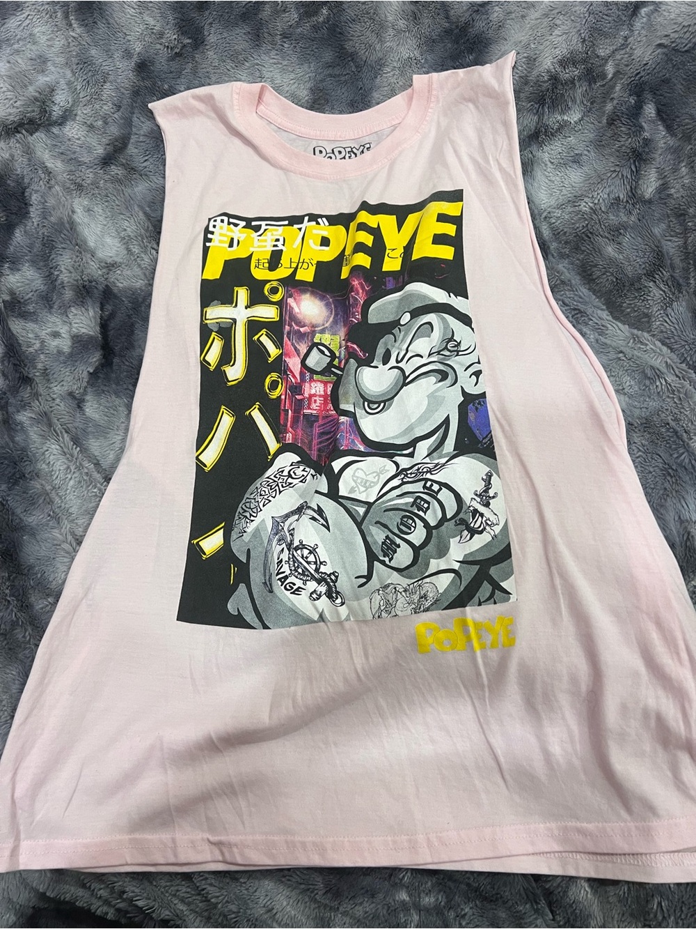 Popeye Muscle Tank - Light Pink